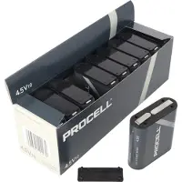 Duracell 10 Stück Procell Alkaline 4,5 V Flachbatterie, 3LR12 im Karton