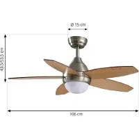 LINDBY LED-Deckenventilator Klasika, DC, leise, 106 cm, CCT