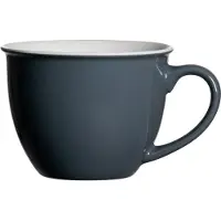 Ritzenhoff & Breker Tasse "Jumbotassen Doppio 350 ml 6er Set", grau (anthrazit), Porzellan, Trinkgefäße, Tasse