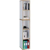 VCM Bücherregal "Holz Büro Regal Bücher Ordner Salia 5fach B. 30 cm", weiß, B:30cm T:33cm, Regale, Bücherregal