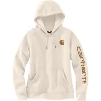 Carhartt Hoodie Logo-Ärmel Grafik-Sweatshirt Damen Malt/Brown-XL