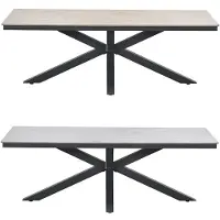 Gardissimo ARMATI Nonwood Alu-Gartentisch Gartenmöbel 220cm (eckig) anthrazit / hell