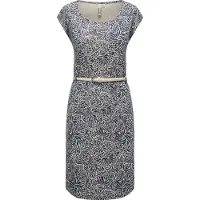 Ragwear Shirtkleid "Lilithe YOUMODO" Eingrifftaschen Sommerkleid mit Alloverprint und Flechtgürtel
