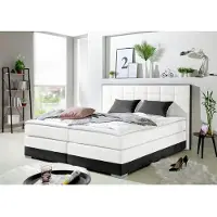 Home affaire Boxspringbett , weiß, B:193cm L:210cm, Komplettbetten, Boxspringbett, inklusive Topper und Wendekissen