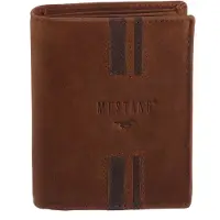 Mustang Asti Brieftasche Herrenleder Premium Wallet Cavious Karten braunes Leder 06.101101