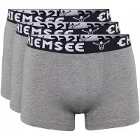 Chiemsee Retro Boxer , Herren, Gr. 3XL (64/66), grau (medium grau, medium grau), 71% Baumwolle, 24% Viskose, 5% Elasthan, Unterhosen Retro Boxer