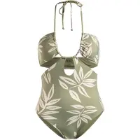 Roxy Badeanzug "Beach Classics Fashion", Damen, Gr. XL, grün (oil grün leavin), 87% Nylon, 13% Elasthan, Badeanzüge Badeanzug