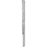 GAH Alberts Zaunpfosten ALBERTS, grau (feuerverzinkt), B:6cm H:240cm T:4cm, Stahl, Zaunpfosten, Zaunpfosten, 60x40 mm für Doppelstabmattenzaun, 240 cm, mit Flacheisen