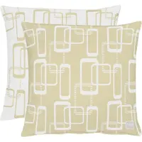 Apelt Dekokissen "3966" Gr. 1, beige (beige, weiß, gemustert), B:46cm H:0,1cm L:46cm, Baumwolle, Dekokissen_Sitzkissen_Kissenhüllen, Dekokissen, Wendekissenhülle ohne Füllung, 1 Stück