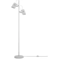 Paco Home Stehlampe "KARL", weiß, 2, H: 162,1cm, Leuchten, mit kompatiblen Dimmer und Leuchtmittel, Stehlampe