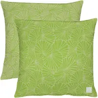 Apelt Dekokissen "3961" Gr. 2, grün (hellgrün, grün, gemustert), B:45cm L:45cm, Polyester, Dekokissen_Sitzkissen_Kissenhüllen, Dekokissen, Wendekissenhülle mit Füllung, 1 Stück