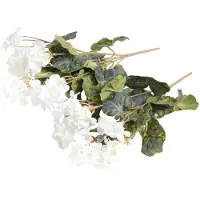 Botanic-Haus Kunstblume "Geranienbusch", beige (creme, weiß), B:22cm H:37cm T:22cm Ø:22cm, Kunststoff, Kunstpflanzen, Kunstblume