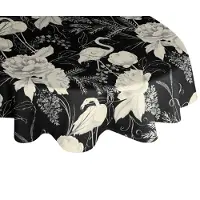 Adam Audio Tischdecke ADAM "Eden" Gr. 1, schwarz-weiß (schwarz, weiß), Ø:145cm, Bio-Baumwolle, Tischdecken, Tischdecke, aus 100% Bio-Baumwolle