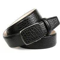 Anthoni Crown Ledergürtel , Herren, Gr. 85, schwarz, Leder, Gürtel Ledergürtel, mit Prägung in Walross-Optik