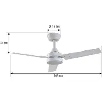 LINDBY LED-Deckenventilator Aerallo, weiß, CCT, leise