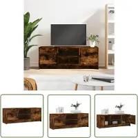 The Living Store TV-Schrank Räuchereiche 102x30x37,5 cm Holzwerkstoff