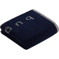 Bugatti Handtuch "Emilio", blau (marine blau), B:50cm L:100cm, Webfrottier, Obermaterial: 100% Baumwolle, Handtücher, Handtuch, mit Logo-Schriftzug