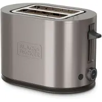 Black & Decker BXTO901E, 2 Scheibe(n), Edelstahl, Drehregler, 900 W, 14,5 cm, 4,2 cm