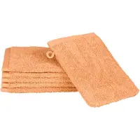 Ross Waschhandschuh "Premium", braun (caramel), B:16cm L:22cm, Frottier, Handtücher, Waschhandschuh, 100% Baumwolle