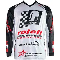 Roleff RO8710 MX Shirt weiss/schwarzMotocross- Shirt Größe: L,