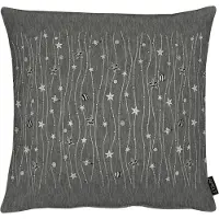 Apelt Dekokissen "6301" Gr. 1, silber (anthrazit, silberfarben, gemustert), B:49cm L:49cm, Obermaterial: 65% Polyester, 30% Viskose, 5% Polyacryl, Dekokissen_Sitzkissen_Kissenhüllen, Dekokissen