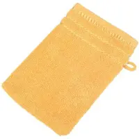 Gozze Waschhandschuh GÖZZE "Berlin", gelb (mais), B:17cm L:24cm, Frottier, Handtücher, Waschhandschuh