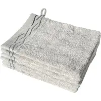 Dyckhoff Waschhandschuh "Wave", (Set, 6 St., 6er Set Waschhandschuhe 16 x 21 cm), mit Jacquard-Bordüre