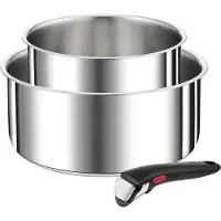 Tefal Ingenio Preference L97393, Kochset, Edelstahl, Edelstahl, Edelstahl, Schwarz, Abnehmbar