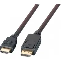 EFB Elektronik EFB K5561HQSW.5 DisplayPort/HDMI Kabel 4K60Hz,A-A St-St, 5m, schwarz K5561HQSW5