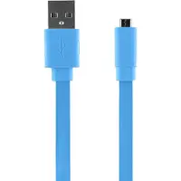 BigBen Interactive CABLEFLAT20MICBL - Micro-USB-Kabel 2,1 A, Länge 20 cm.
