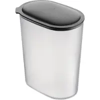Koziol Vorratsdose CONNECT OVAL STORAGE L, 2,5 Liter, Umweltfreundliche Frischhaltedose mit luftdichtem Deckel, Farbe: grau
