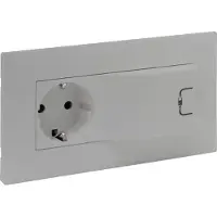 Legrand 864323 Niloe Step Schutzkontakt Steckdose + USB 1000mA Komplett Aluminium