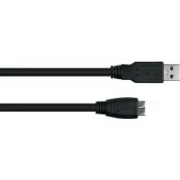 Alcasa UK30P-AMB-018S, 1,8 m, USB A, Micro-USB B, USB 3.2 Gen 1 (3.1 Gen 1), 5 Gbit/s, Schwarz