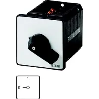 Eaton Power Quality Eaton 094470 EIN-AUS-Schalter, T5B, 63 A, Einbau, 1 Baueinheit(en), 2-polig, NOT-AUS-Funktion, mit rotem Knebel und gelbem Frontschild T5B-1-102/E-RT