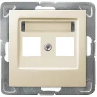 Ospel Impresja GPK-2Y/p/27 Keystone Doppel-Gehäuse, Einfach, Ecru