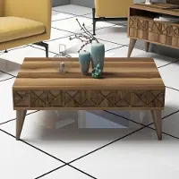 Skye Decor , Line - Walnut, Wohnzimmermöbel-Set, Nussbaum, 100 % MELAMINBESCHICHTETE SPANPLATTEN, 150 x 30 x 50 cm