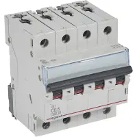 Legrand 403553 TX3 Leitungsschutzschalter C-Charakteristik, 0,5A, 4-polig, 6kA, 400VAC, 4TE