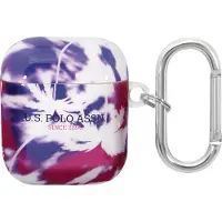 U.s. polo assn. , Cover für Airpods 1 und 2 Palm Anti-Schock-Silikon, Violett