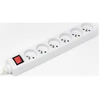 Hama Standard Steckdosenleiste mit Schalter 6-fach 1,5m weiß