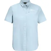 Jack Wolfskin Funktionshemd "VANDRA", Damen, Gr. XS, N-Gr, blau (ice blau), Obermaterial: 85% Polyamid, 15% Elasthan, Hemden Funktionshemd, mit Brusttasche, feuchtigkeitsableitend, atmungsaktiv