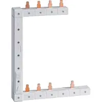 Hager KCF863L Phasenschiene senkrecht 63A links L1L2L3N zu L1N-L2N-L3N 125mm 2-reihig