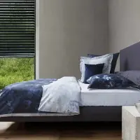 Heckett & Lane Bettwäsche Refined Sala Blau Baumwolle-155 x 220 cm