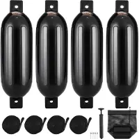 Vevor Fender-Set 4 Aufblasbare Fenders 21,59 x 66,04 cm Bootsfender
