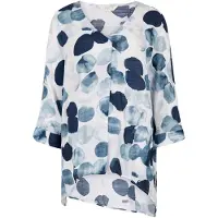 Apricot Shirtbluse "Bedrucktes Blusentop" 1 Stk. mit Kellerfalte