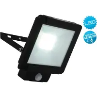 Näve LED Außenleuchte "RADIA" L: 18,5cm, aus Aluminium und Glas, 6500 K / 2400 lm, – Bewegungssensor