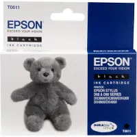 Epson Teddybear Singlepack Black T0611 DURABrite Ultra Ink, Schwarz, Tinte auf Pigmentbasis, 8 ml, 1 Stück(e), Einzelpackung