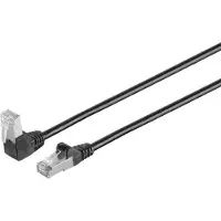 S-Conn Kabel cat 6 S/FTP PIMF Winkel-gerade schwarz 2m