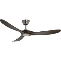 CasaFan Deckenventilator GENUINO, chrom/nussbaum, Ø 152 cm leise