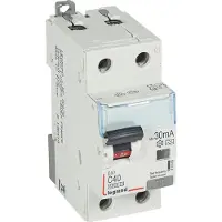 Legrand 411065 DX3 FI/LS-Schalter C-Charakteristik, 40A, 1P+N, 6kA, 30mA, Typ A, 230VAC, 2TE