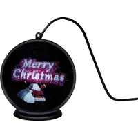 Konstsmide Dekolicht "Merry Christmas", schwarz, B:10cm H:10,9cm L:10cm T:10cm, Leuchten, Dekolicht, 3D Hologrammkugel
